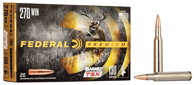 Federal Premium 270 Win 130GR Barnes Tsx Ammo