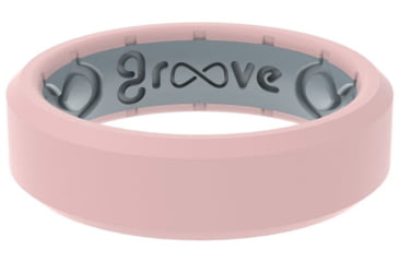 Groove Life - Silicone Ring Edge - Rose Quartz - Thin - Ladies - Size 8