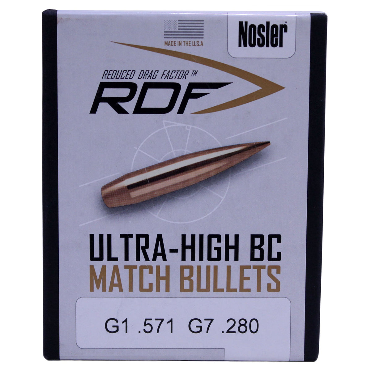 NOSLER RDF ULTRA-HIGH BC MATCH BULLETS 6 MM 105 GR-High Falls Outfitters