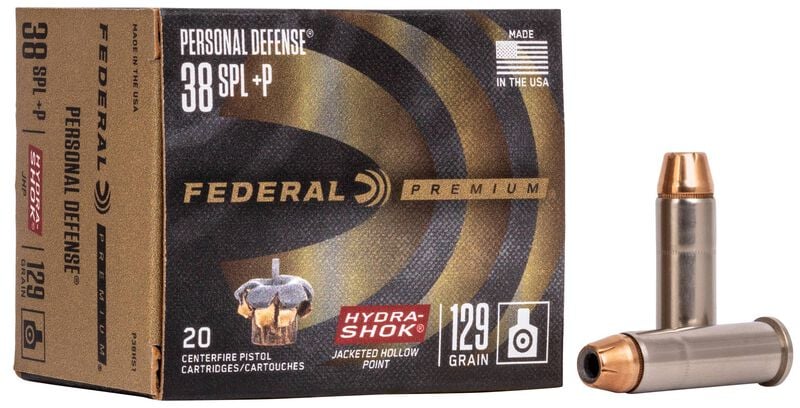 Federal Hydra-Shok 38 Special +p 129GR JHP Ammo