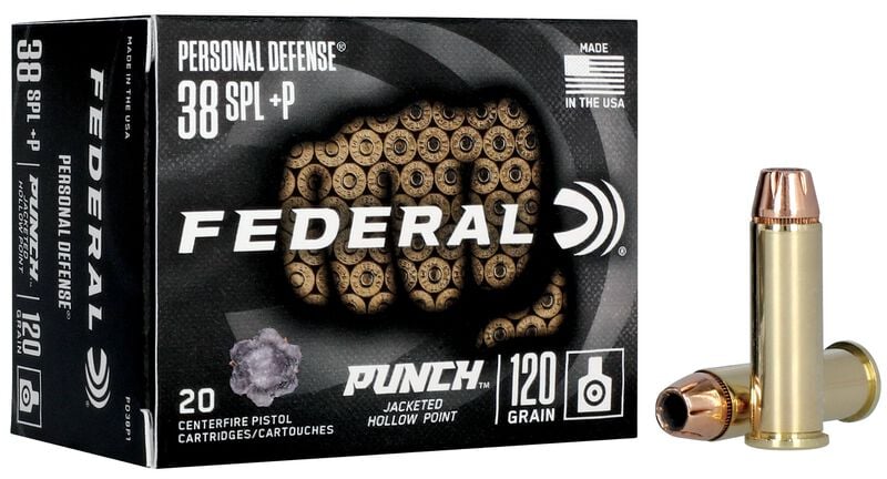 Federal Personal Defense Punch 38 Special +P 120gr JHP - 20 Rounds