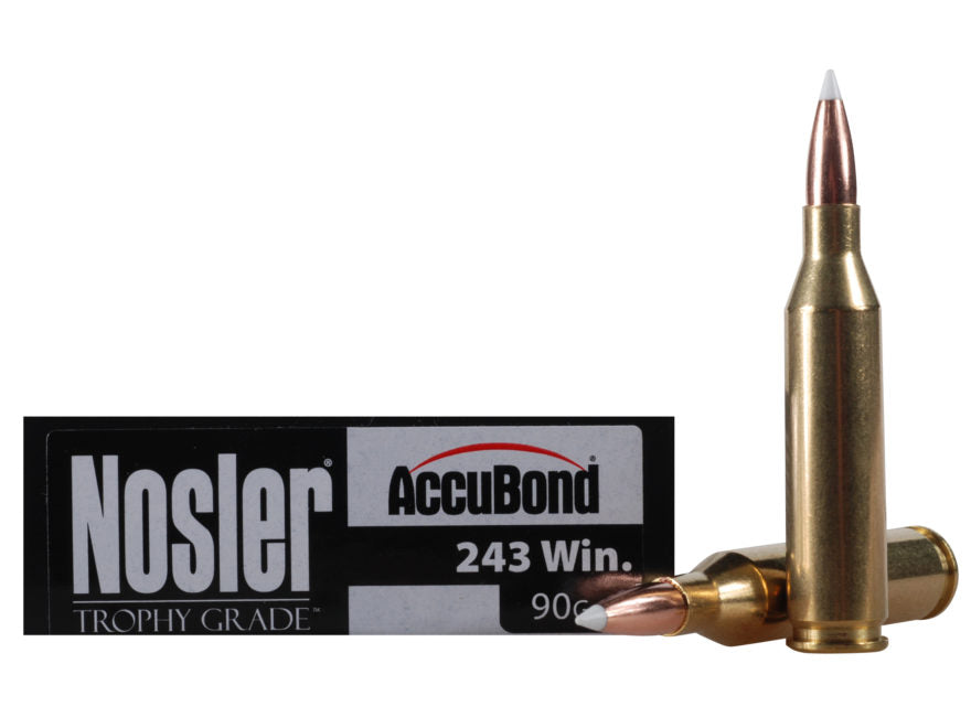 NOSLER "TROPHY GRADE" 243 90GR ACCUBOND - 48263