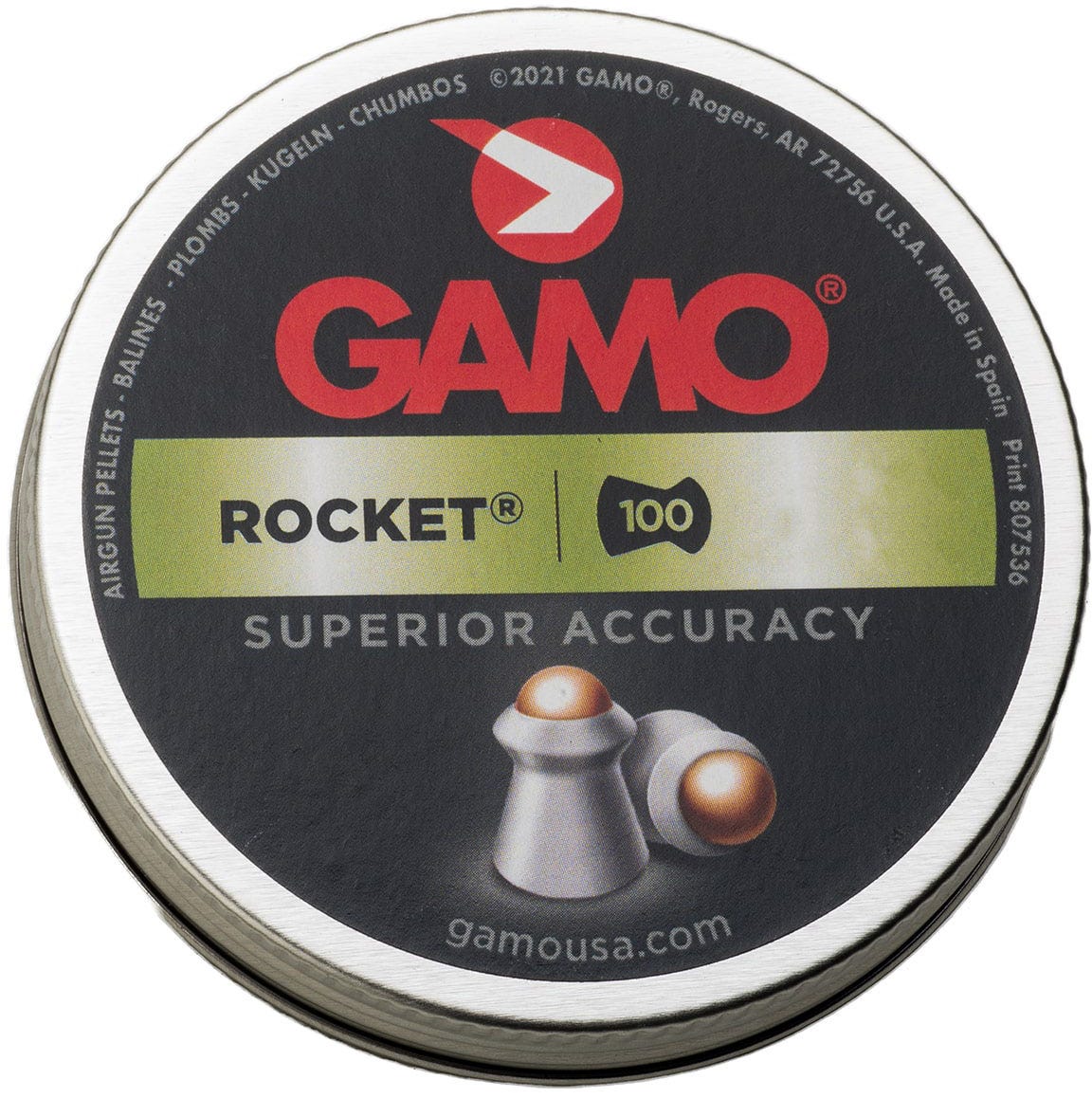 Gamo Rocket .22 Cal Pellets, 100 Count