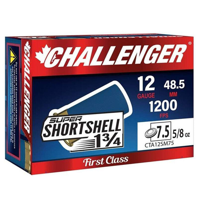 Challenger Super Shortshell 12 Gauge 1-3/4 in #7.5 - 20 Rounds