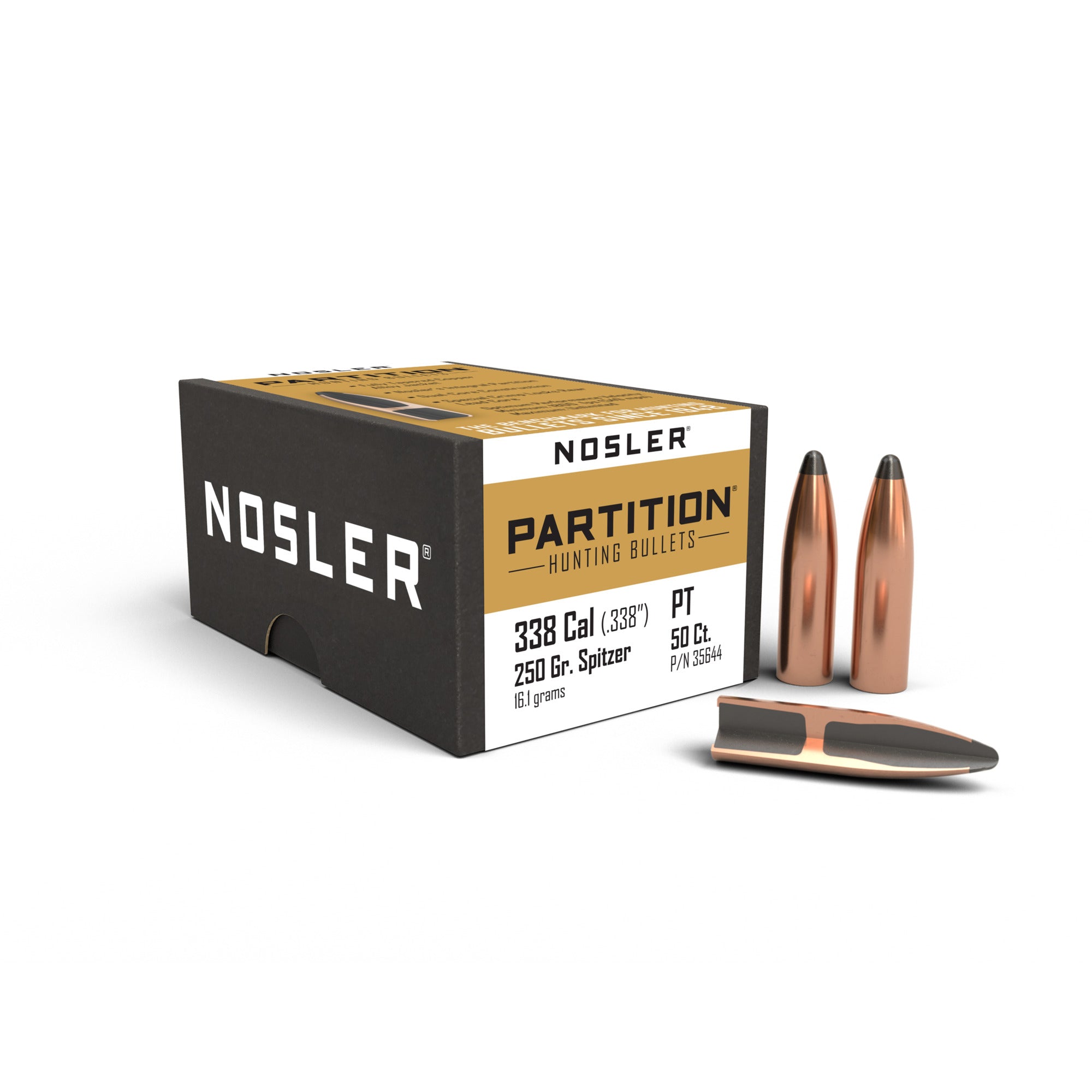 Nosler 35644 Rifle Bullets 338Cal