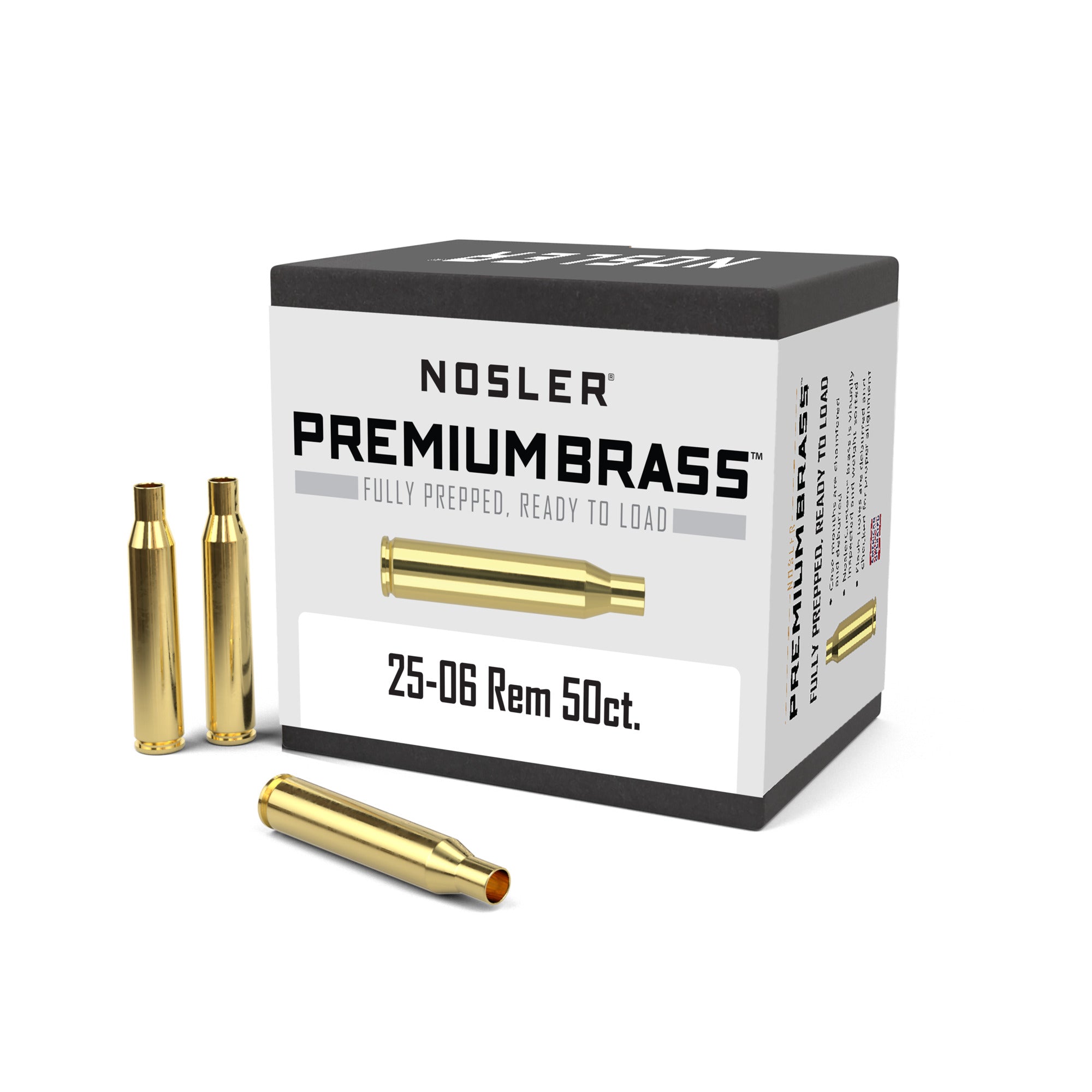 Nosler 10132 Custom Rifle Brass .25-06 Remington Improved 50ct