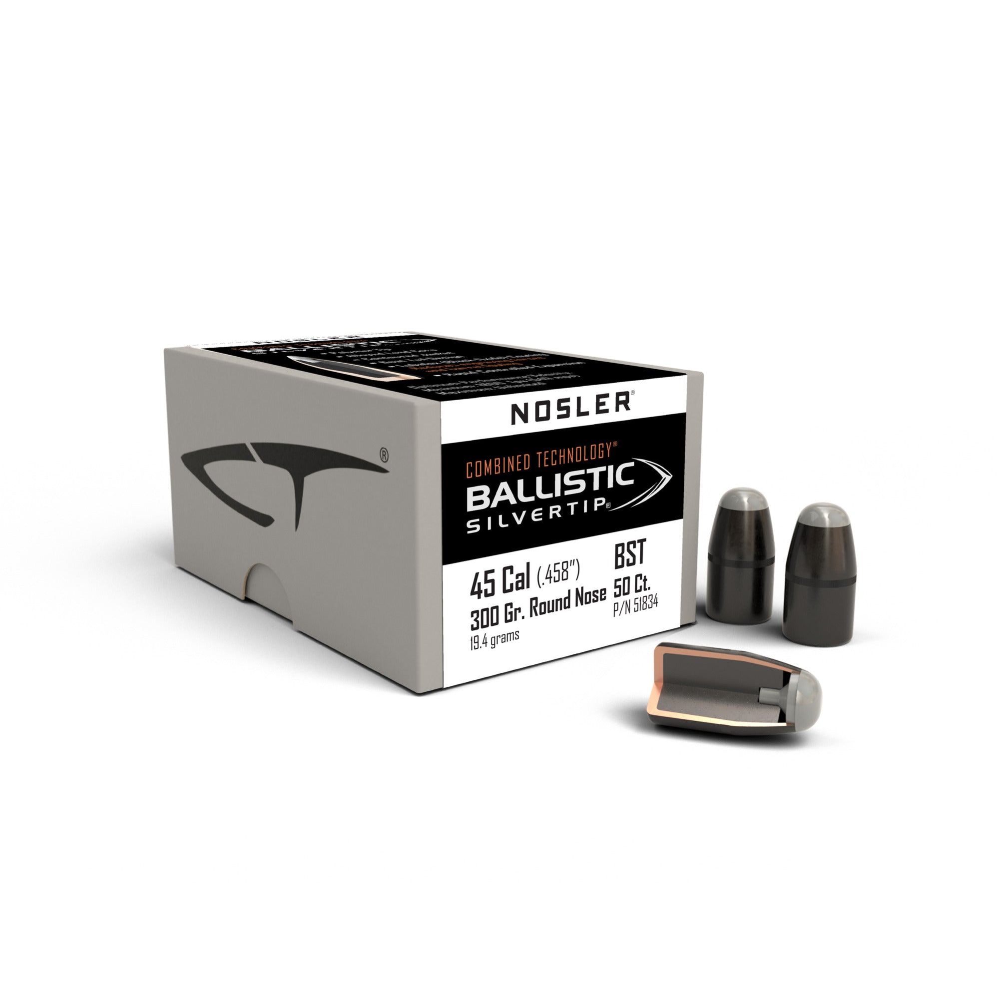 Nosler 51834 Rifle Bullets 45-70 Govt 300gr Cann 335 Ballistic