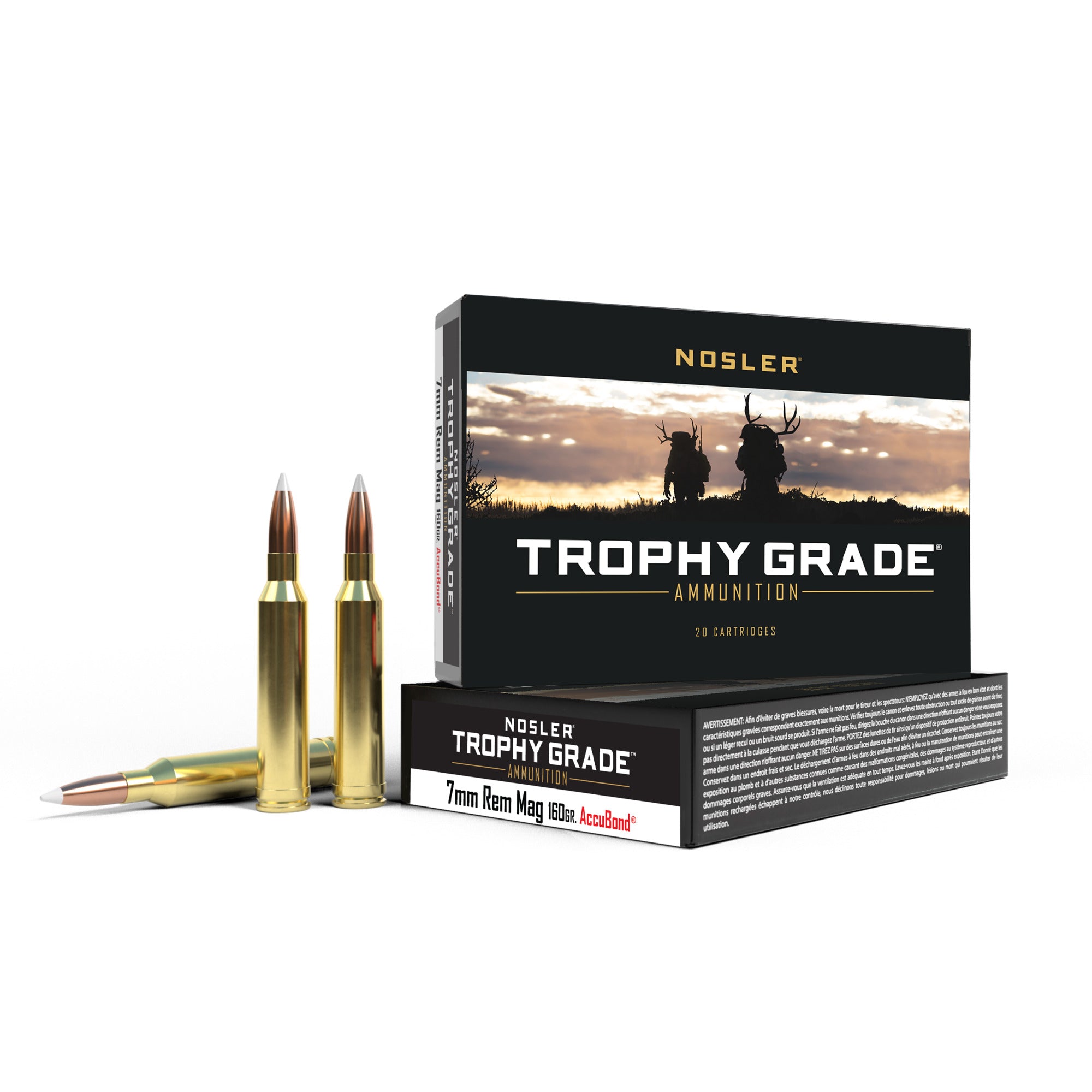 Nosler - 7mm Rem Mag - 160 Gr - Trophy Grade - Accubond - 20ct - 47284