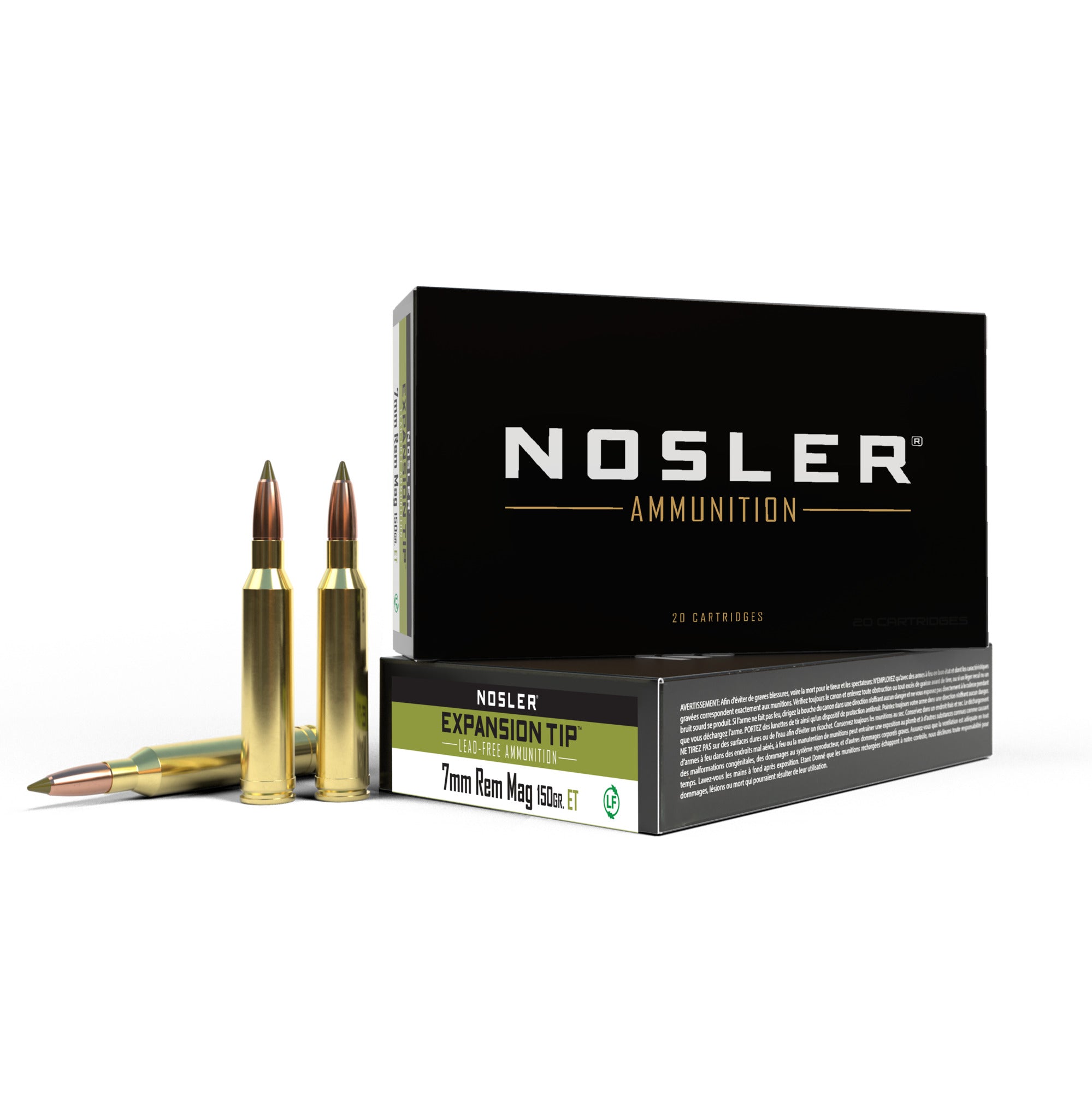 Nosler 40032 7mm Remington Magnum 150 Grain E-Tip  20 Rounds