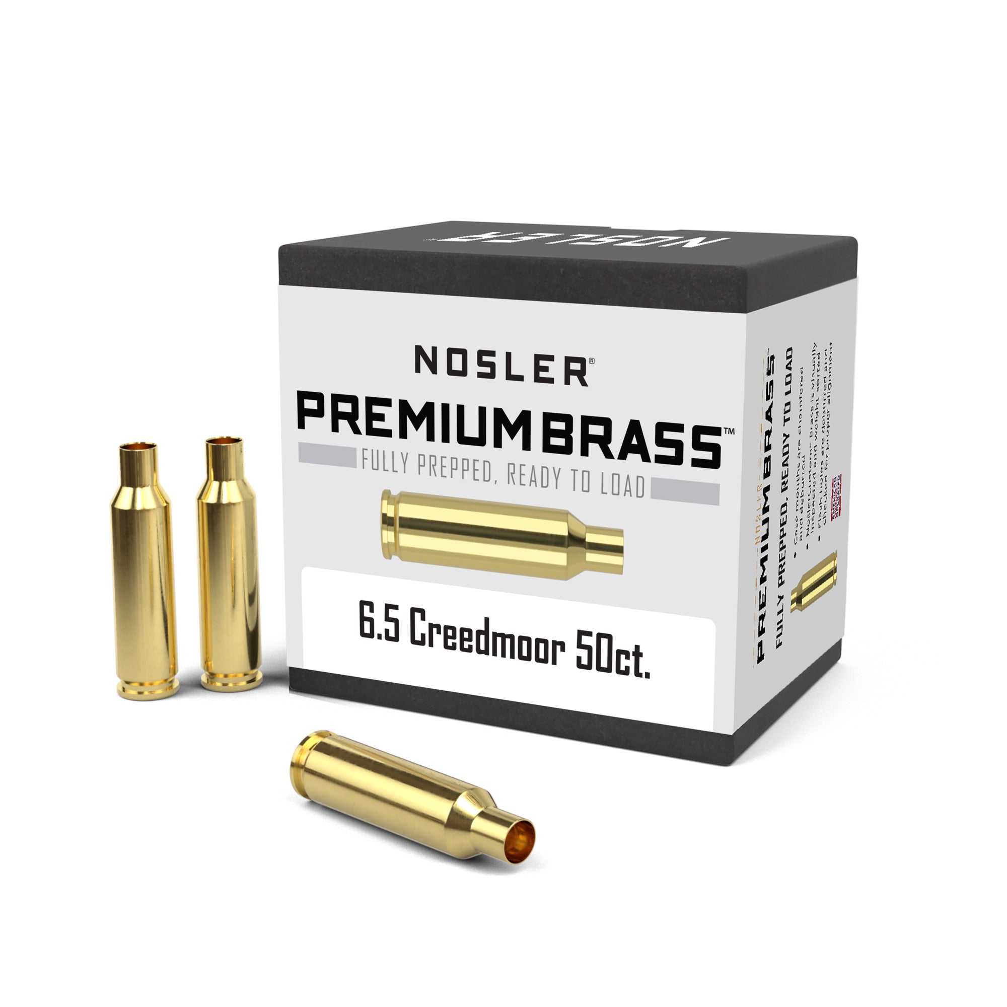 Nosler 44824 Custom Brass, 6.5 Creedmoor (50 ct.)