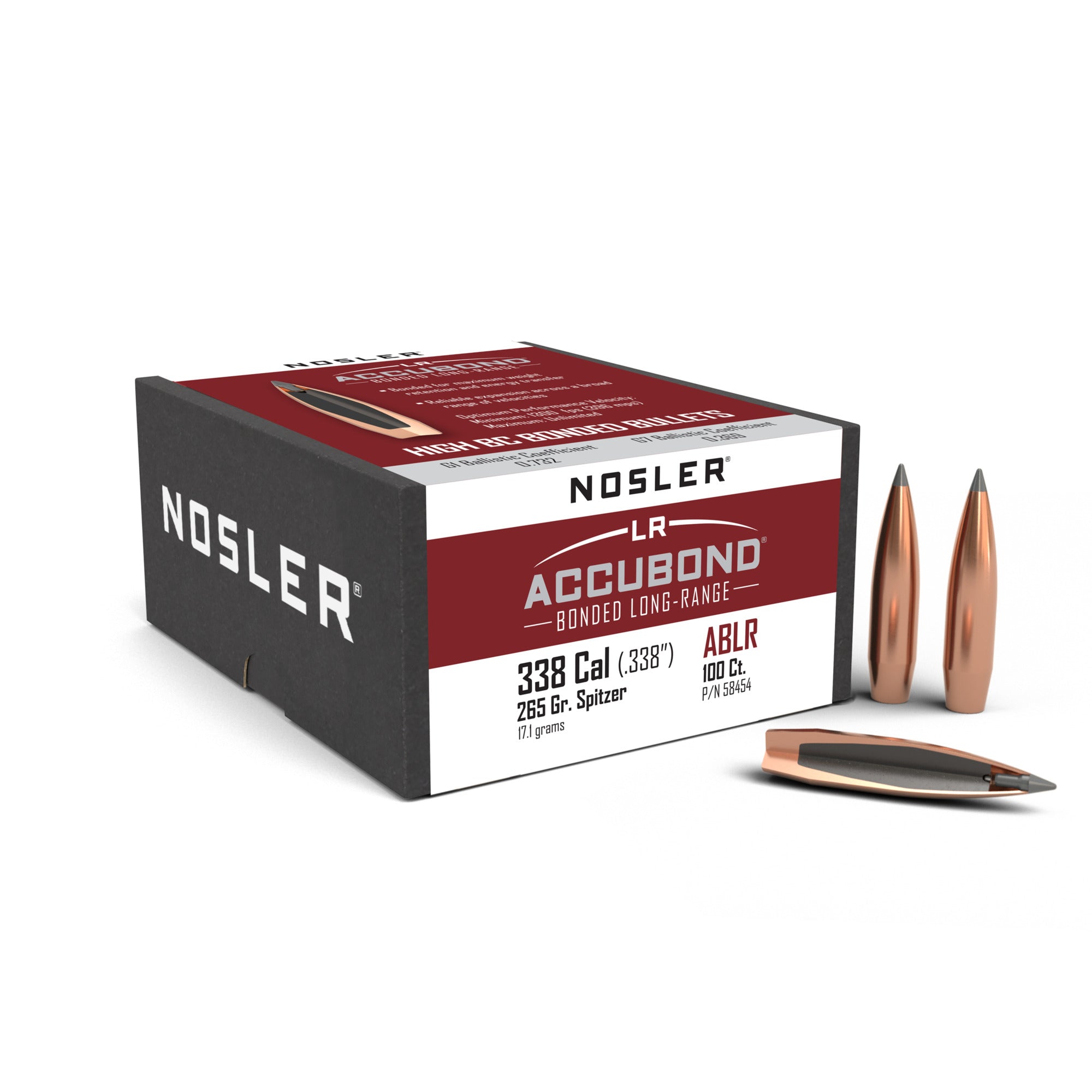 Nosler Accubond Long Range .338 265gr - 100 ct