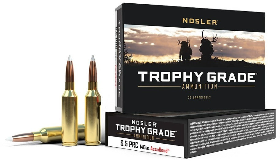 Nosler 61014 Trophy Grade Ammo 6.5mm PRC 140gr AccuBond (20 ct.)