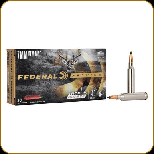 Federal Trophy Copper 7MM Rem 140GR Vital-shok