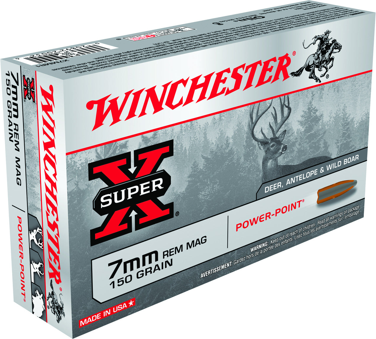 WINCHESTER Power Point 7MM REM MAG - 150 GR