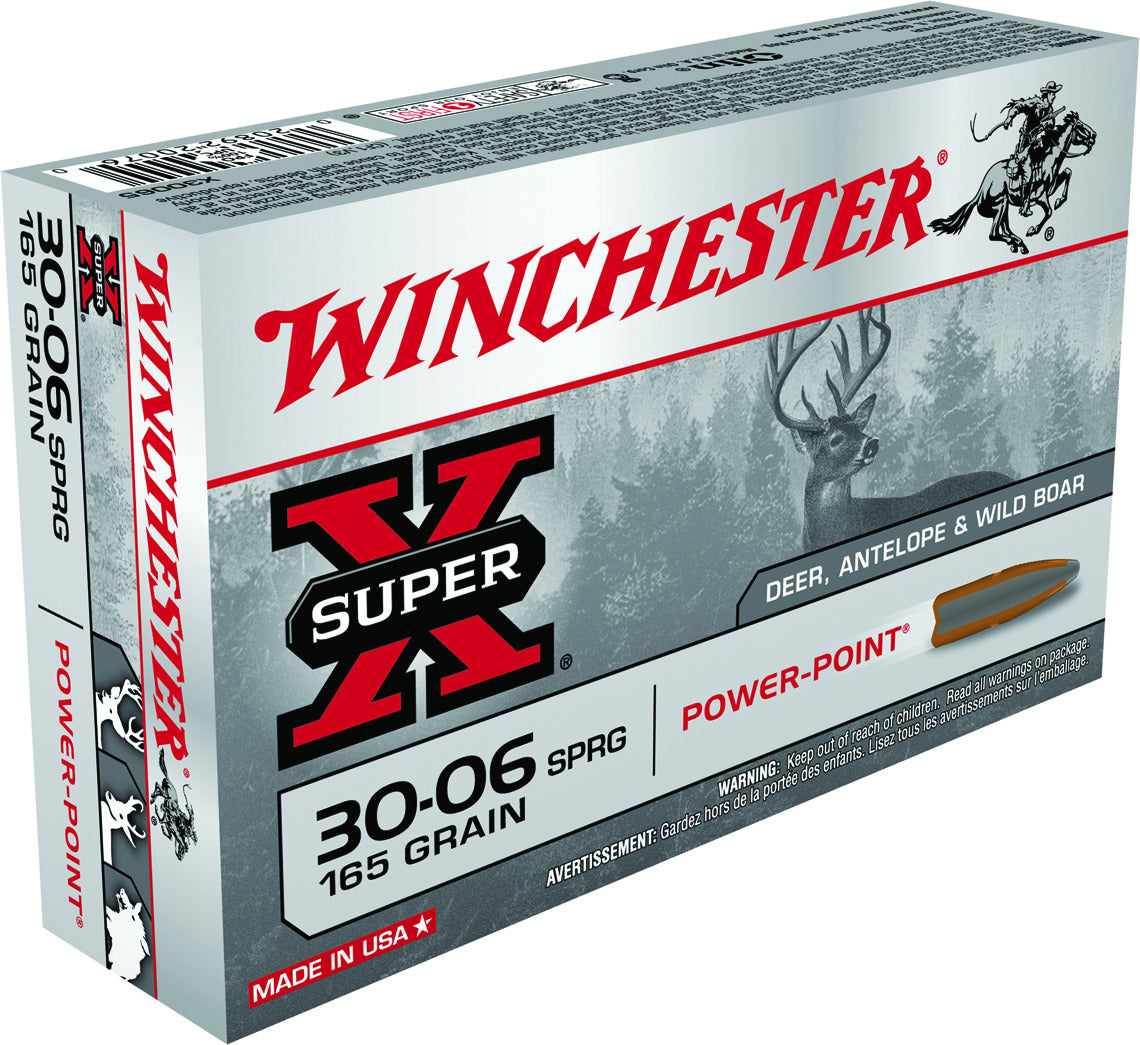 Winchester Super-X Rifle Ammo 30-06 SPR- PSP- 165 Grains 2800 fps- 20- Boxed