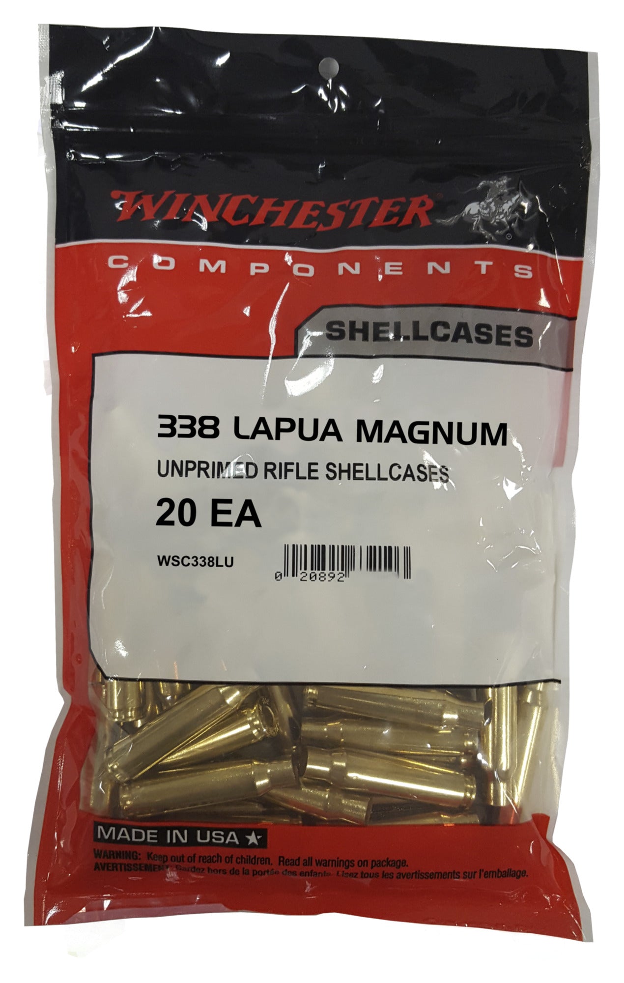 WINCHESTER .308 WIN UNPRIMED RIFLE SHELLCASES  50 PK