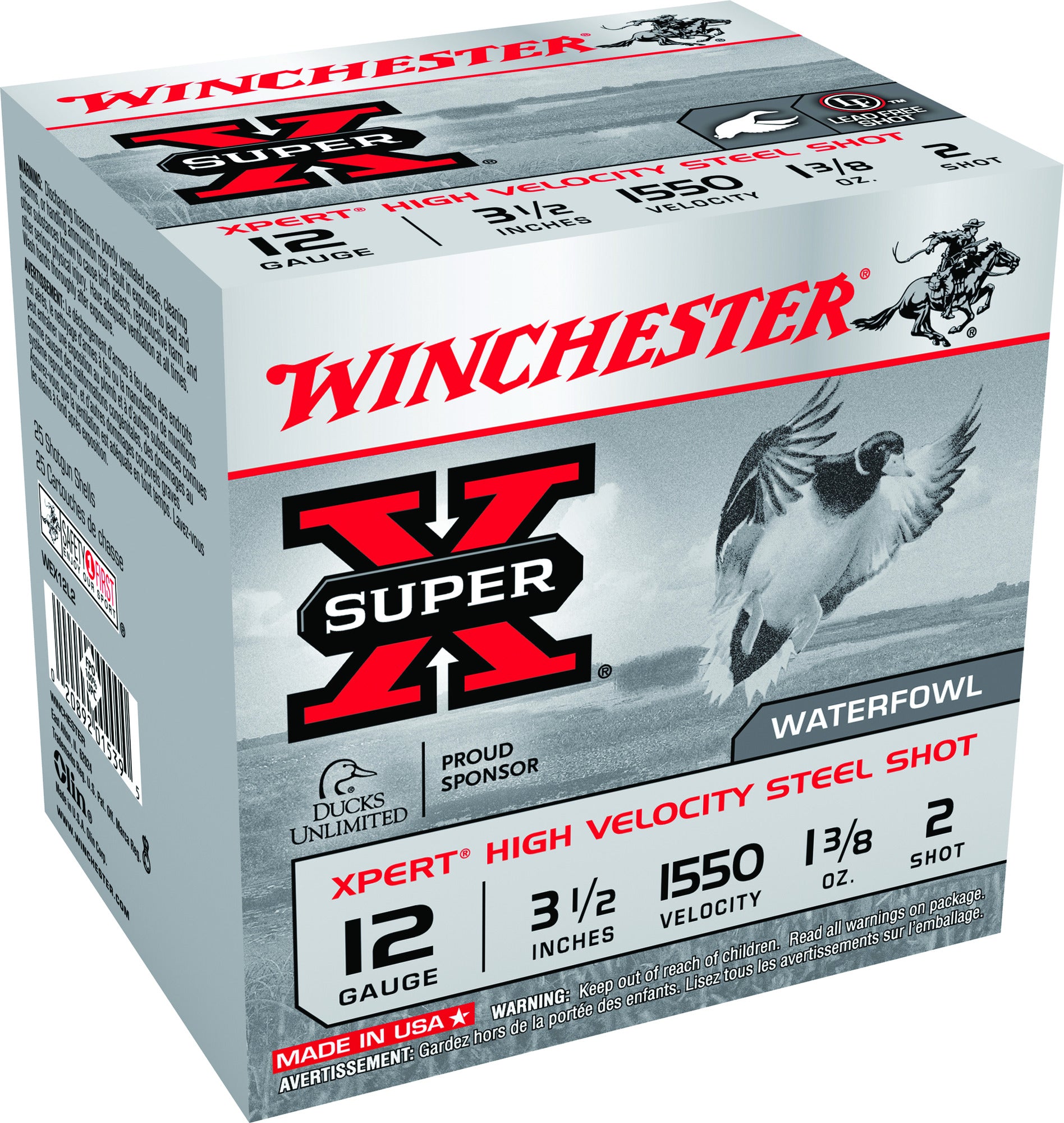 Winchester Xpert High Velocity 12GA 3.5-inch 1-3/8oz #2 Shot 25 Rds