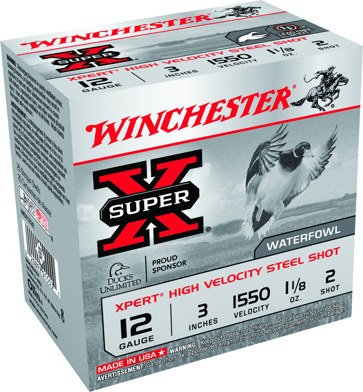 Winchester Super-X Xpert High Velocity 12 GA #2 Shot 1-1/8 oz 25-Rounds 3"