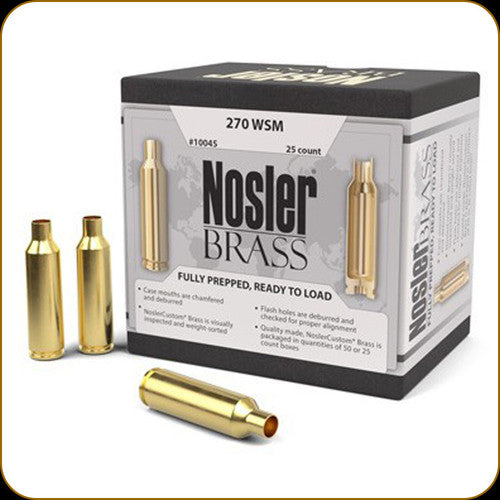 Nosler 270 WSM Premium Brass (25ct)