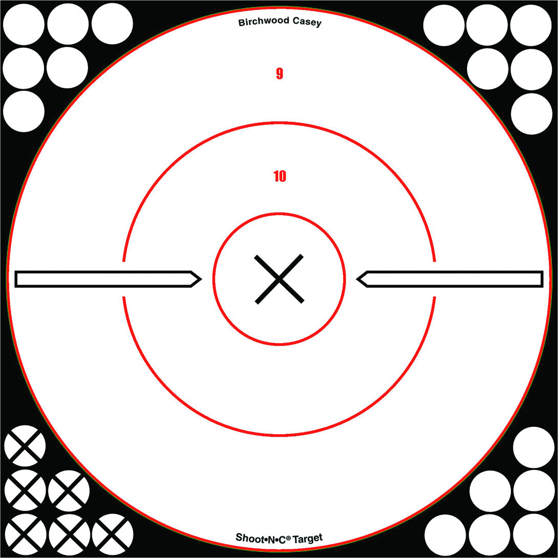 Birchwood Casey  Shoot-N-C Bullseye 12" White/Black X Target - 5 pk