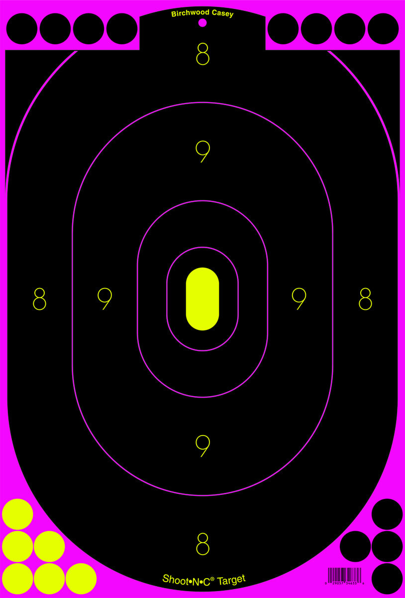 Birchwood Casey Shoot-N-C Pink 12"x18" Silhouette Target - 5 PK