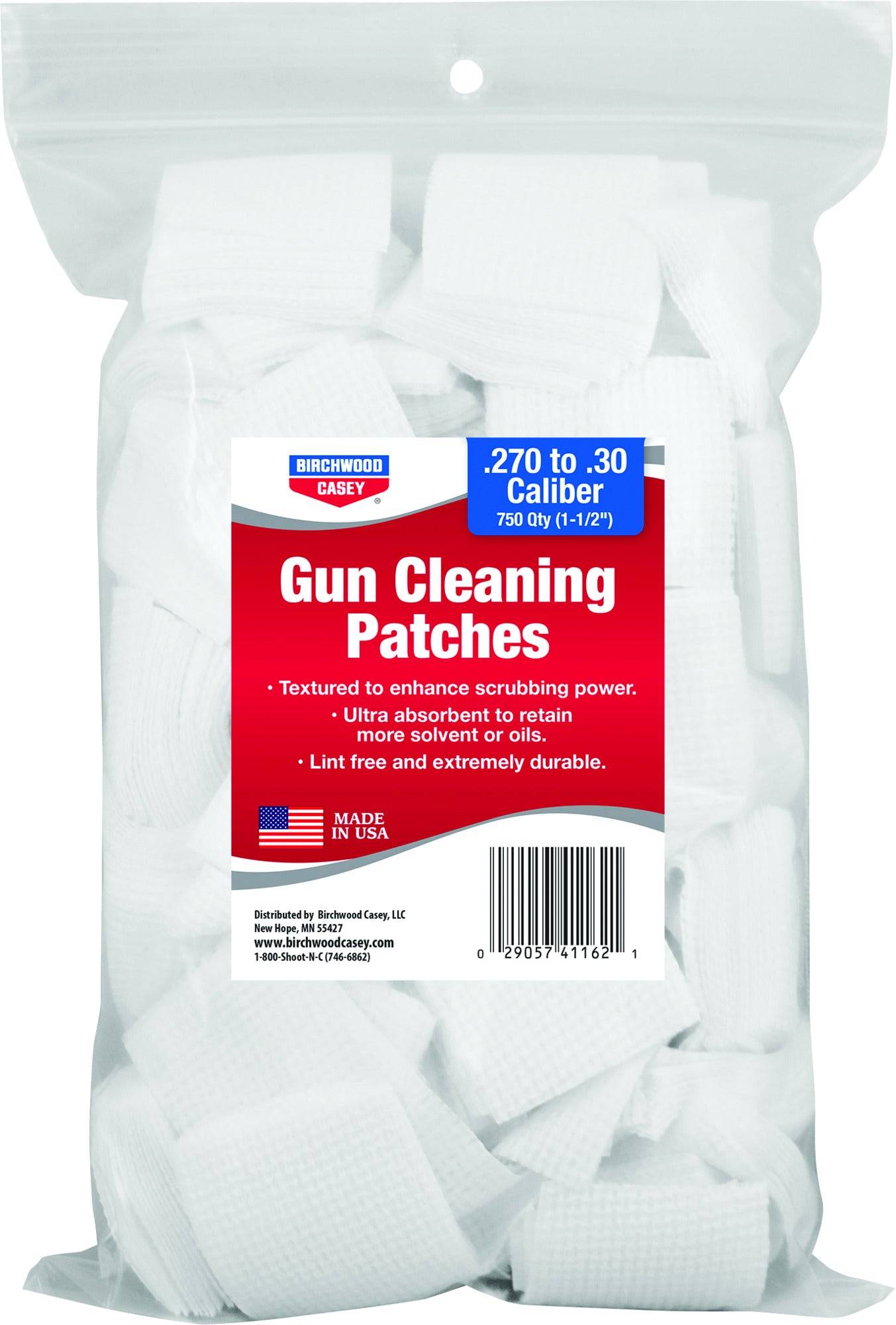Birchwood Casey 1-1/2" Square Gun Cleaning Patches/FITS .26 - .30 Caliber / 750 Pack 1-1/2" Square Gun Cleaning Patches/FITS .26 - .30 Caliber / 750 Pack