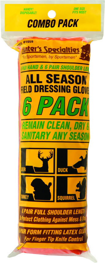 HUNTERS SPECIALTIES FIELD DRESSING GLOVES BULK PK