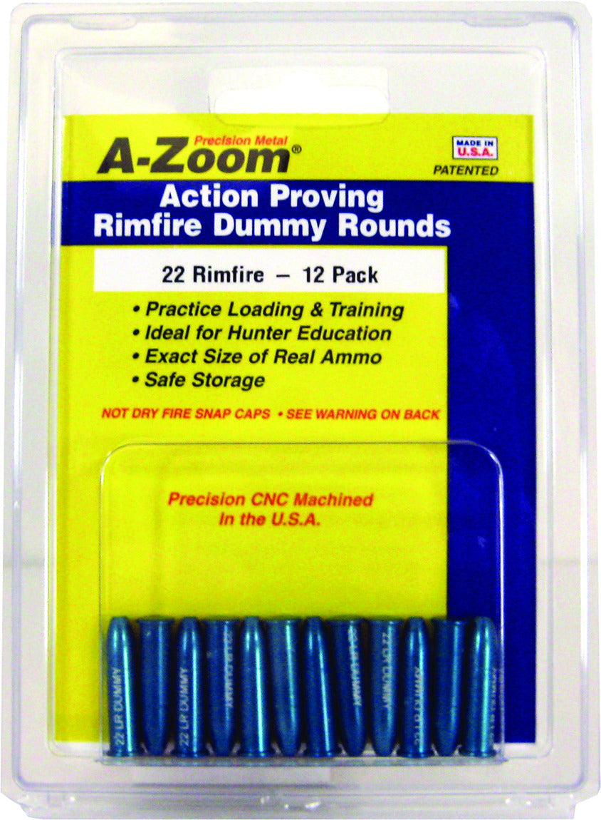 A-Zoom 12208 Rimfire Dummy Rounds 22 Long Rifle 6Pk