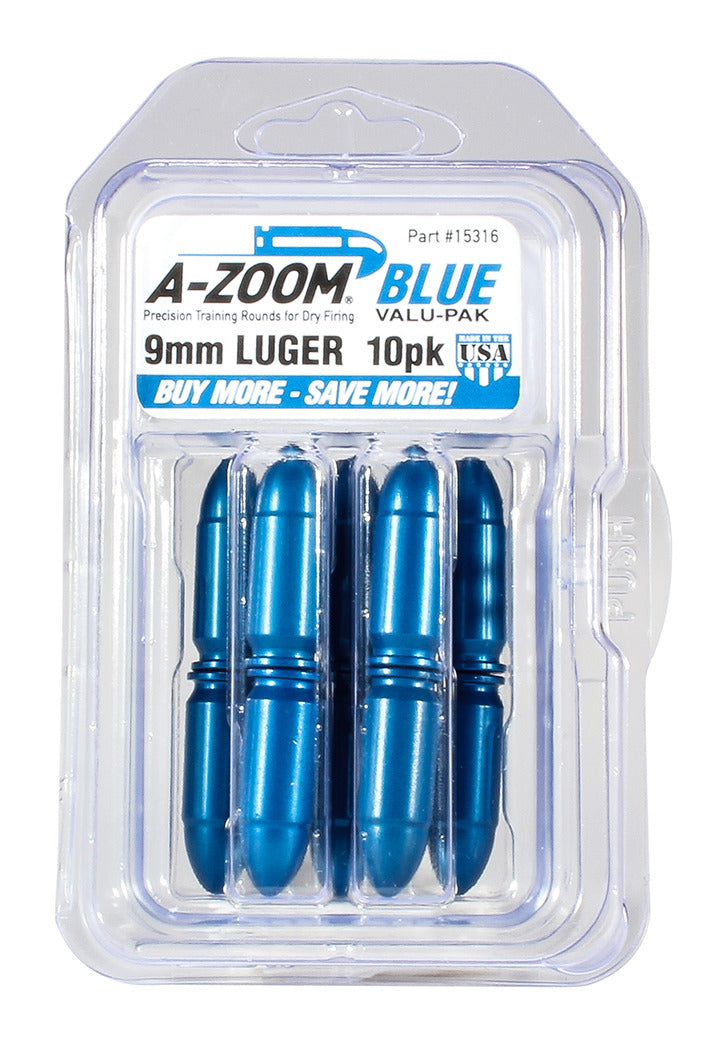 A-Zoom 9mm Luger Snap Caps Aluminum 15316 - Pack of 10