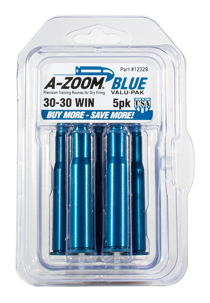 A-Zoom 12329 30-30 Win Snap Cap Blue, 5Pk