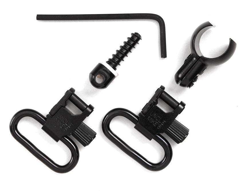 UNCLE MIKE'S unisex adult CFL Blued 1', Clam E/F QD 115 Swivel Tri Lock Rifle, Black,