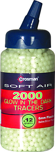 Crosman SAP2KGLW Airsoft GlowTracer BBs, 2000 Ct, 6.0 mm, 12Gr