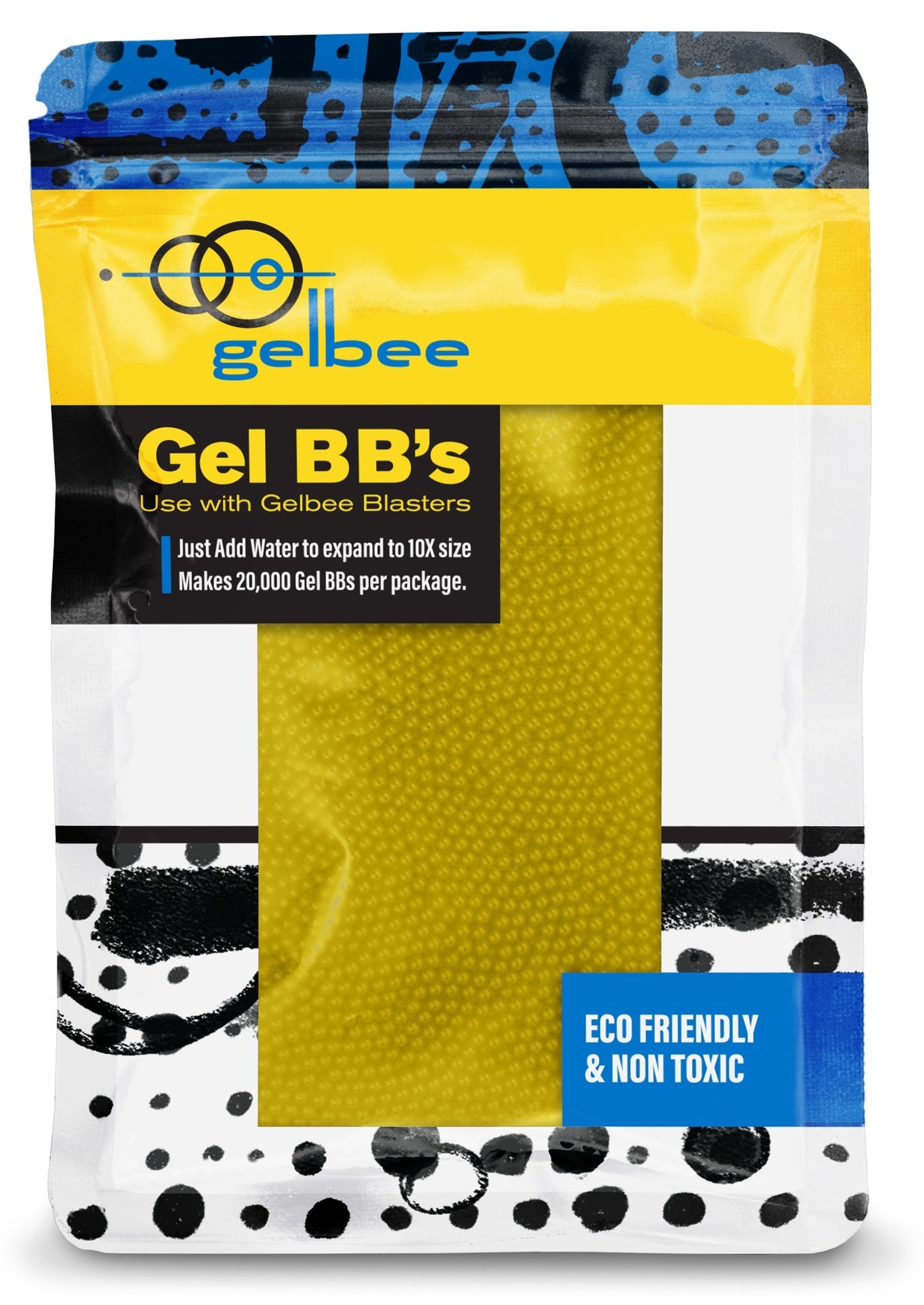 Gelbee 20 000 Count Beads Yellow  7-8mm  for Water Bead Blasters