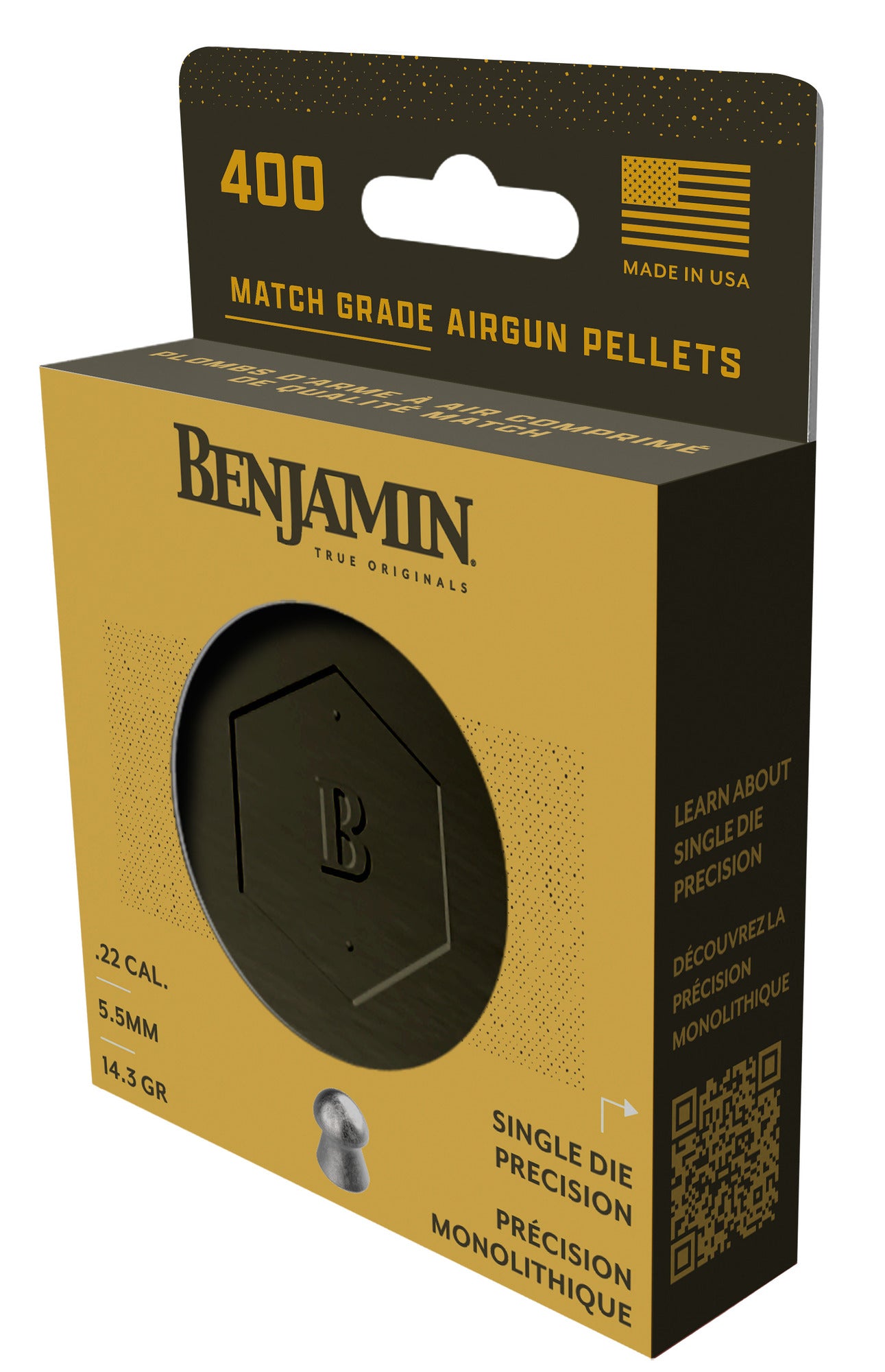 Crosman BD22 Benjamin Single Die .22cal 14.3gr Domed Pellets