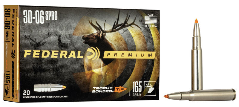 Federal - 30-06 Sprg - 165 Gr - Premium - Trophy Bonded Tip - 20ct