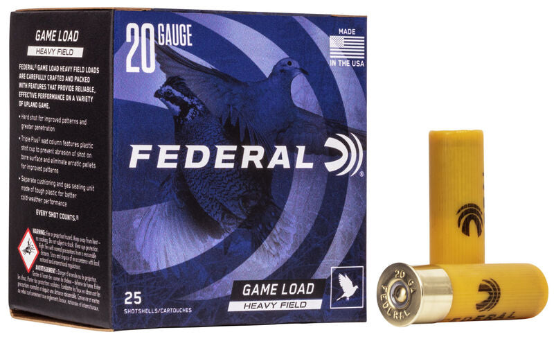 Federal Game-Shok Heavy Field Load 20 GA 2.75" 1 oz #8 Lead Shot 25Rds