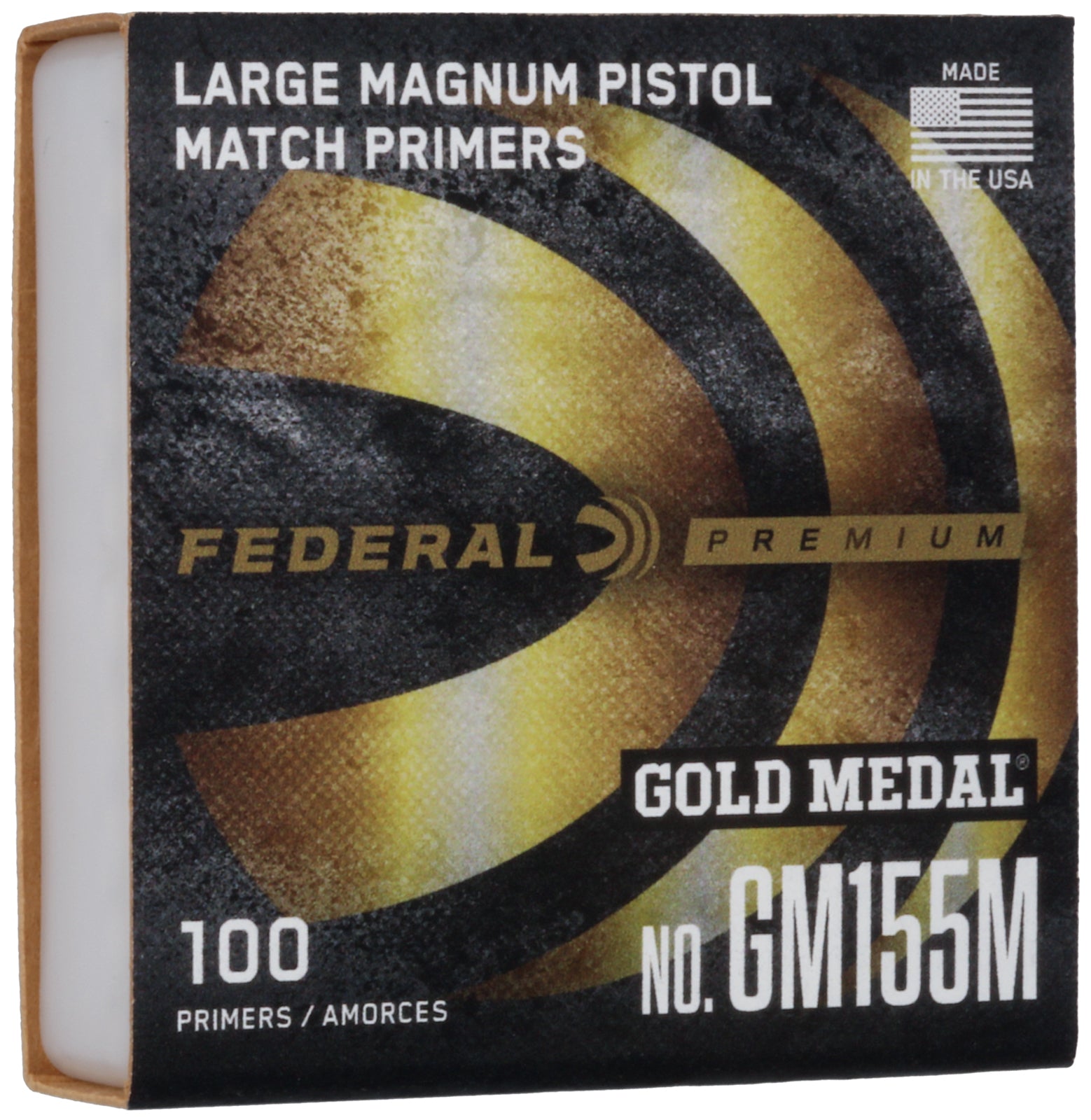 Federal GM155M Gold Medal Large Mag Pistol Primer 100Ct Match