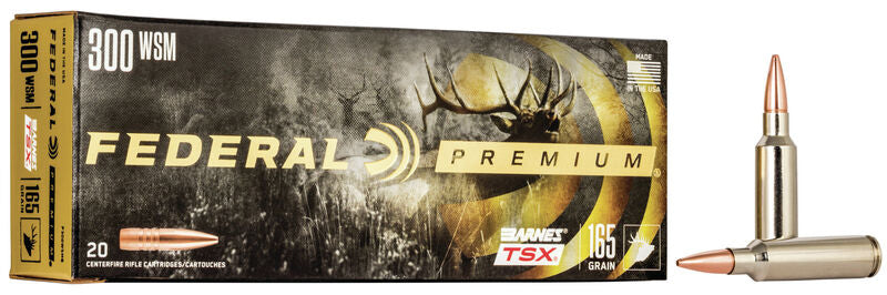 Federal Premium BARNES TSX .300 Winchester Short Magnum 165 Grain Barnes Triple-Shock X Centerfire Rifle Ammo 20 Rounds P300WSMG