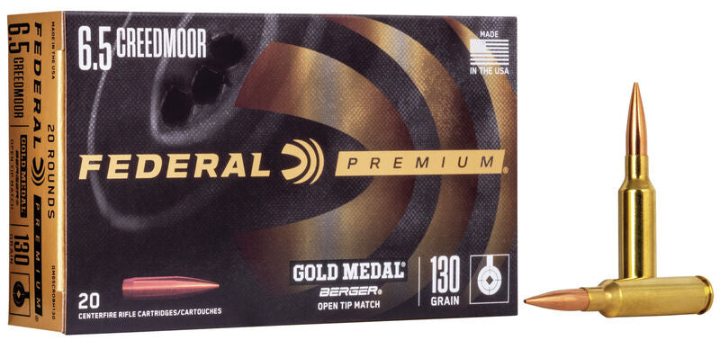 Federal Premium Gold Medal Brass 6.5 Creedmoor 130-Grain 20-Rounds BHOTM