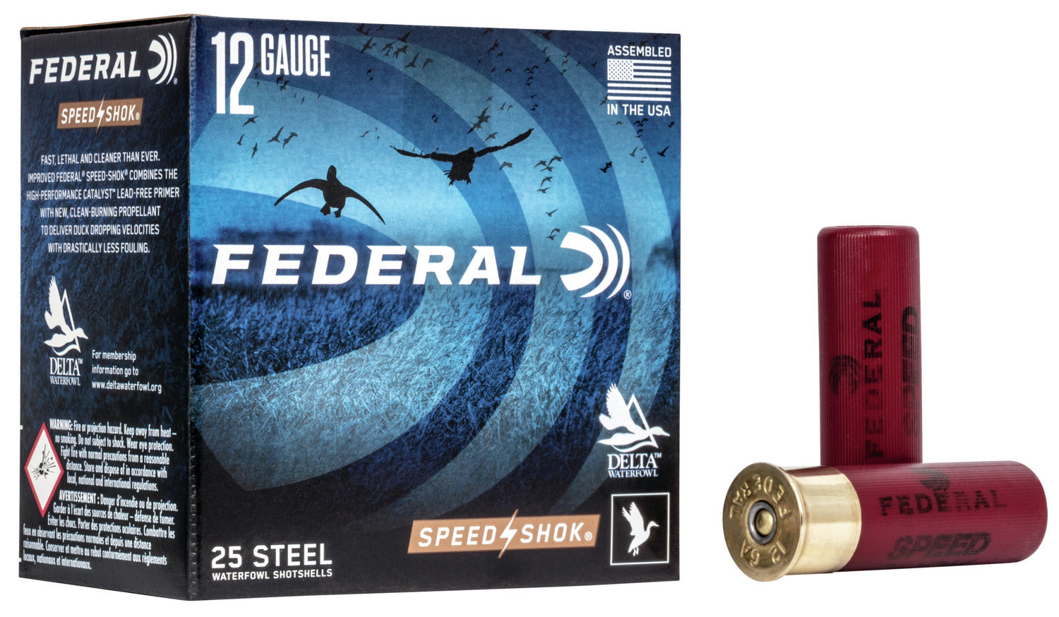 Federal WF142 BB Speed Shok Waterfowl Shotshell 12 GA 3 1 14oz BB 25 Rnd per Box