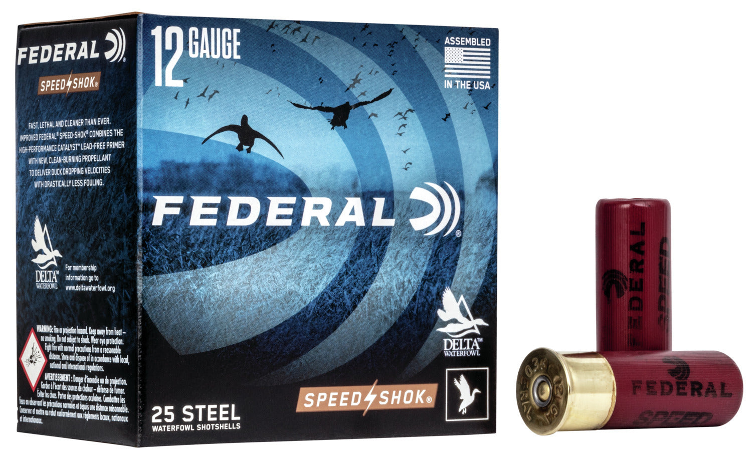Federal Speed Shok Waterfowl Steel 12 Gauge Ammunition 2-3/4 #6 Steel 1-1/8 oz 1500 fps