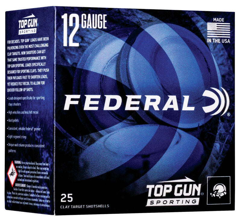 Federal Top Gun Target 20 Gauge Ammunition 25 Rounds 2 3/4 Lead Shot 7/8 Oz 1210fps
