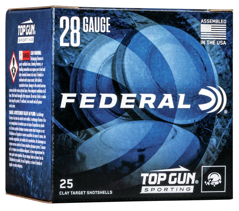 Federal TGS224 8 Top Gun Shotshell 20 Gauge 234 78oz 1250 Feet Per Second 8 25 Rounds Per Box