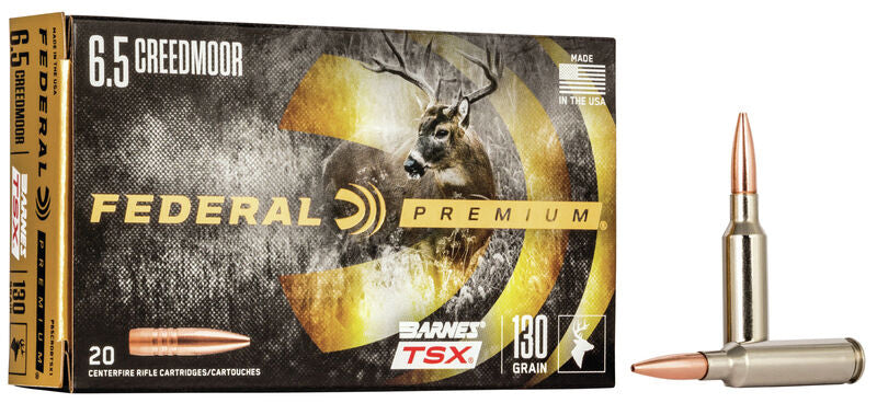 Federal Premium BARNES TSX 6.5 Creedmoor 130 Grain Barnes Triple-Shock X Centerfire Rifle Ammo 20 Rounds P65CRDBTSX1
