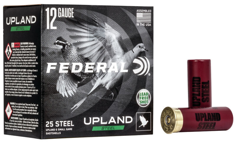 Federal Upland Steel 12 Gauge Ammunition 25 Rounds 2-3/4 #6 1-1/8 Ounce Steel Shot 1400 fps