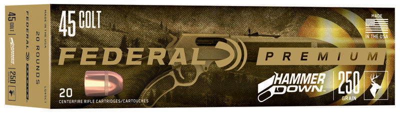Federal Premium .45 Colt HammerDown Bonded HP, 250gr, 20ct