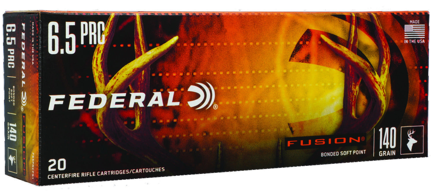 Federal Fusion, 6.5 PRC, Bonded Soft Point, 140 Grain, 20 Rounds