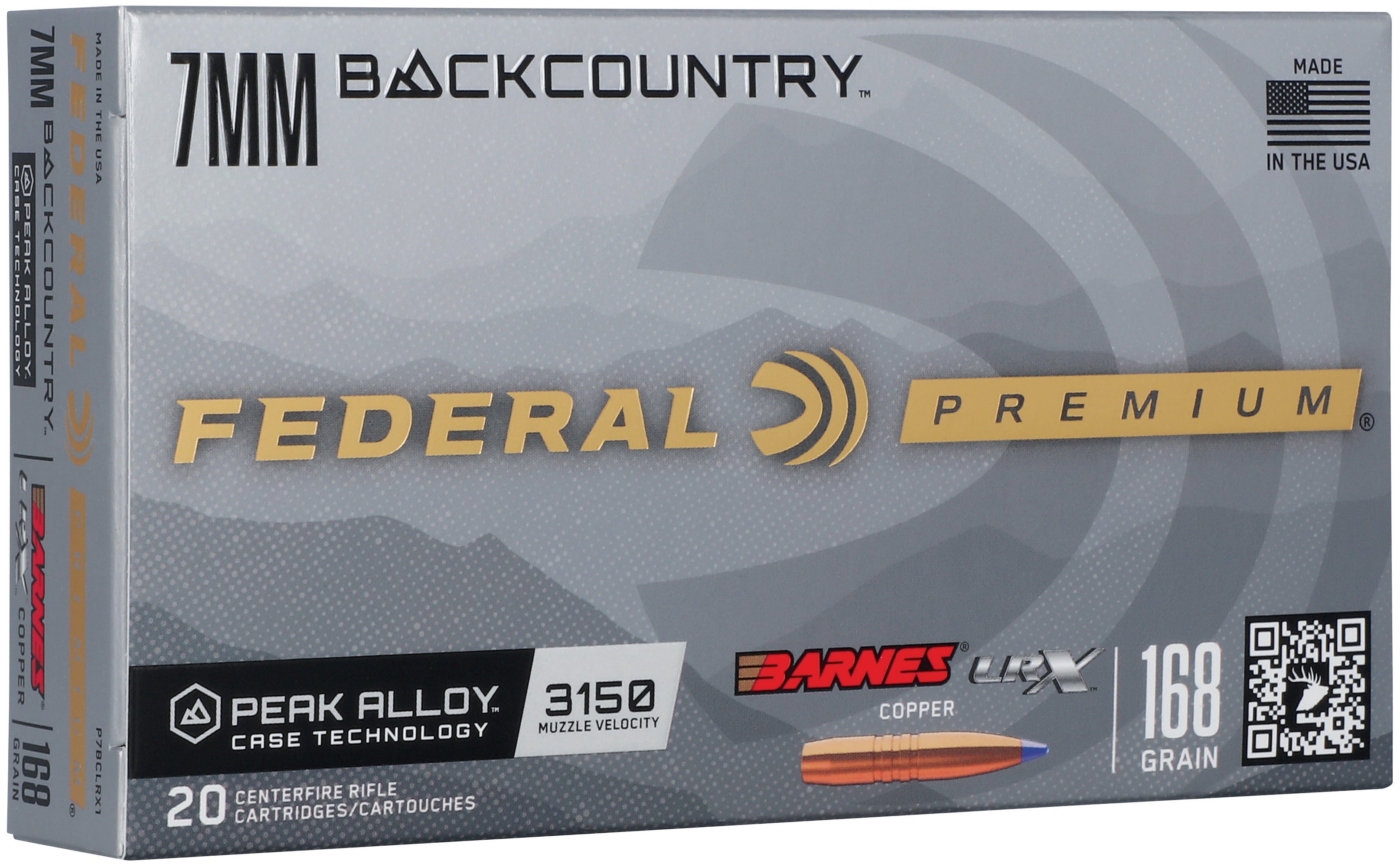 Federal Premium 7MM Backcountry 168Gr Barnes Lrx Copper