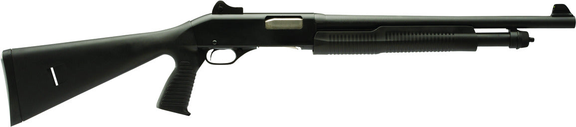 Stevens 19495 320 Pump Shotgun 12 GA, RH, 18.5 in, Black, Syn, Pistol