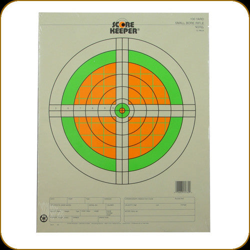 Champion ScoreKeeper 100 yd Small-Bore Rifle Target – 12 Pack